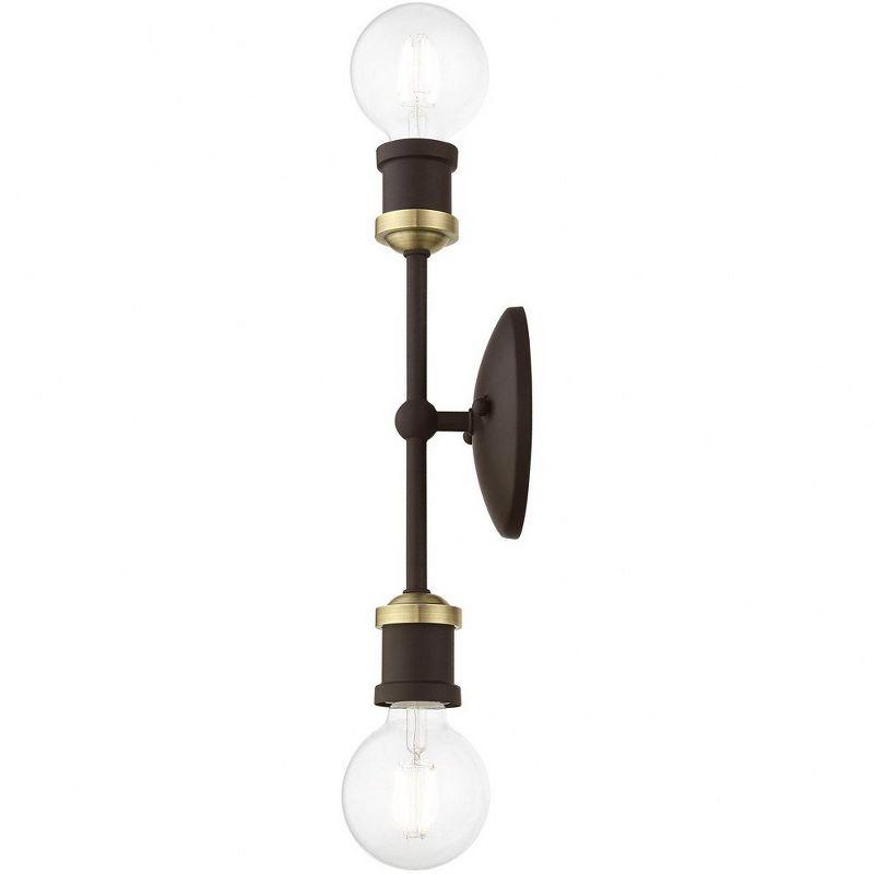 Livex Lighting Lansdale 2 - Light Vanity in  Bronze/Antique Brass