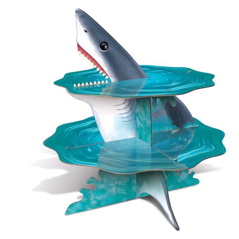 Beistle Shark Cupcake Stand, 14", (1/Pkg) Multicolored