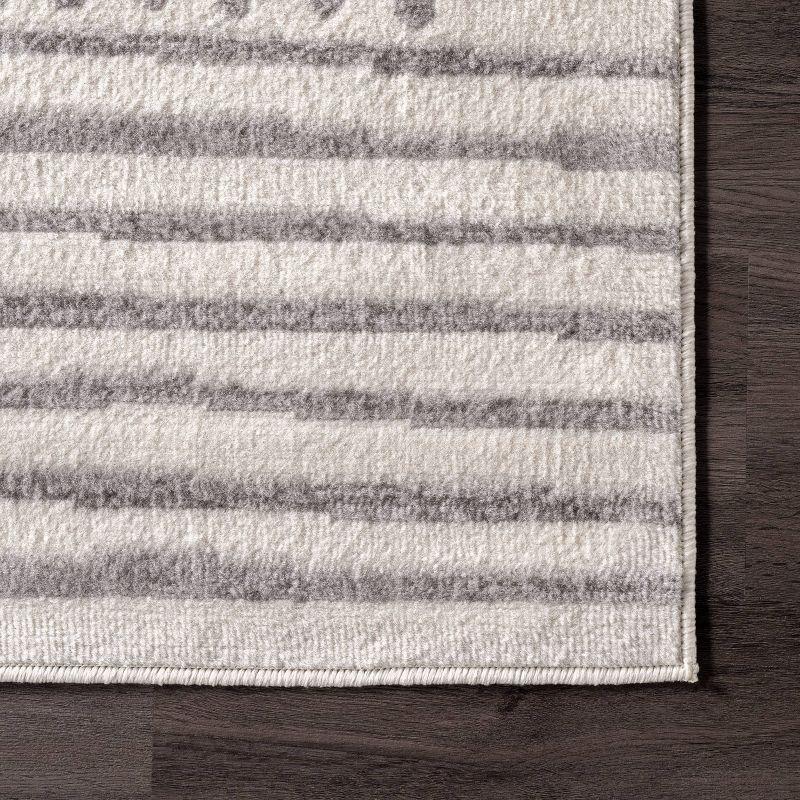 Briggs Contemporary Striped Rug Light Gray - nuLOOM