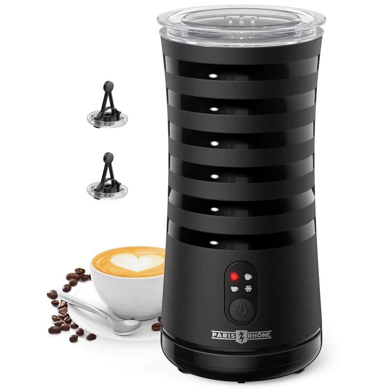 Paris-Rhône Milk Frother, Paris Rhône Milk Frother And Steamer For Hot And Cold Foam, 4-in-1 Electric Milk Frother For Coffee, Quiet Milk Steamer With Auto Shut Off, Milk Warmer For Latte, Cappuccino, Macchiato