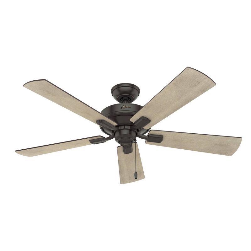 52" Crestfield 5-Blade Standard Ceiling Fan with Pull Chain and Light Kit Included