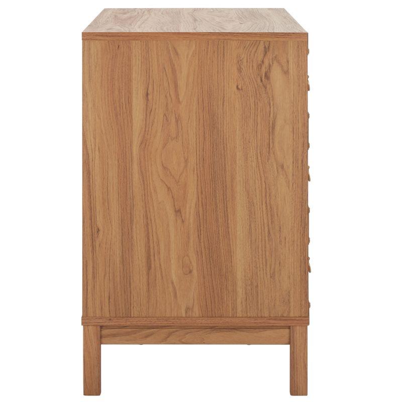 Galio Oak and Gold 3-Drawer Retro Night Table