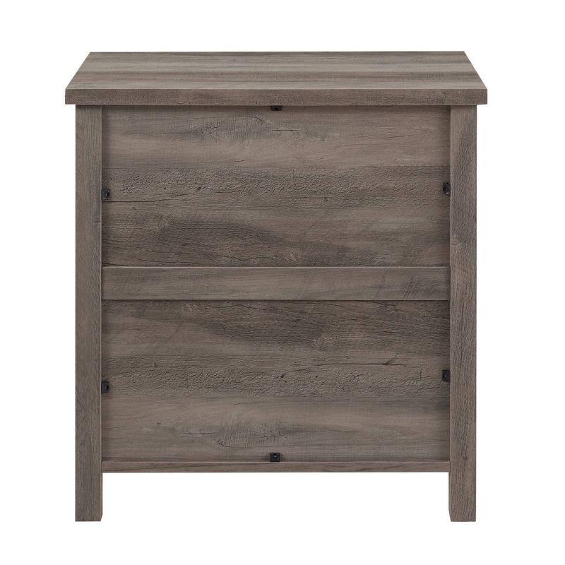 Fontella Transitional 3 Drawer Nightstand Gray Wash - Saracina Home: Bedroom Storage, MDF Construction