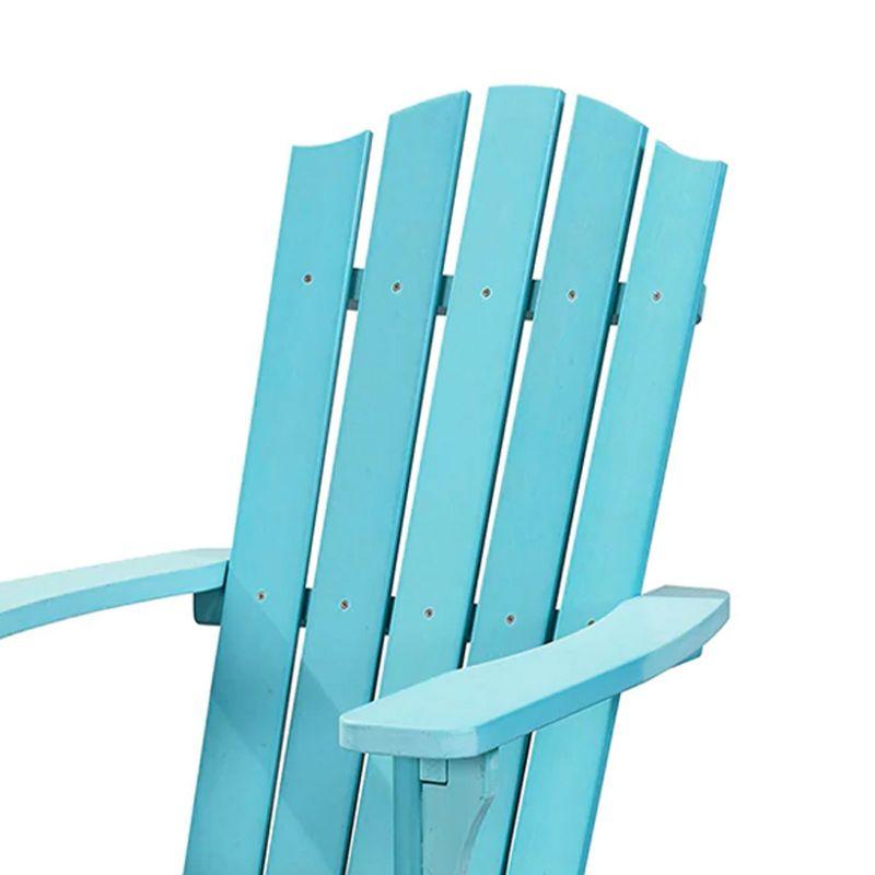 Blue Poly Lumber All-Weather Adirondack Chair with Arms