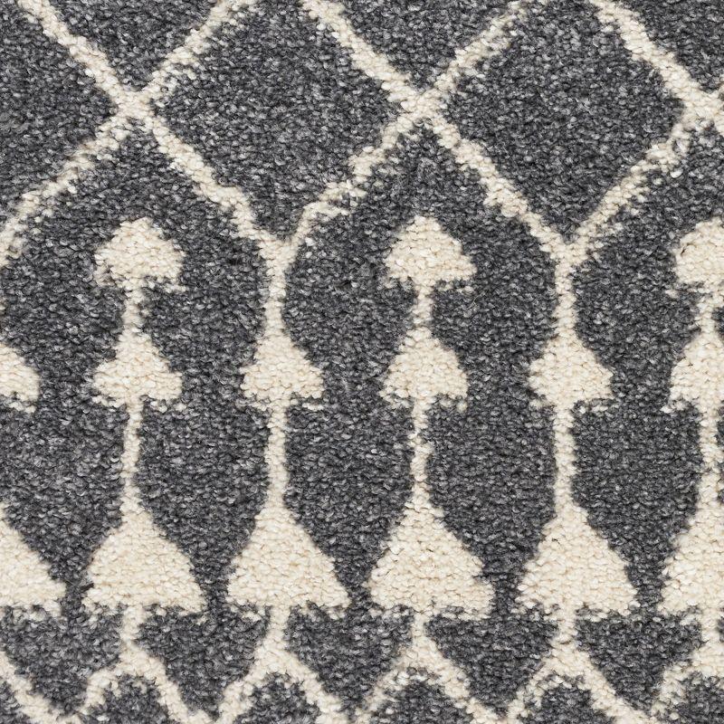 Nourison Royal Moroccan 2'2" x 7'6 Charcoal/Ivory Bohemian Indoor Rug