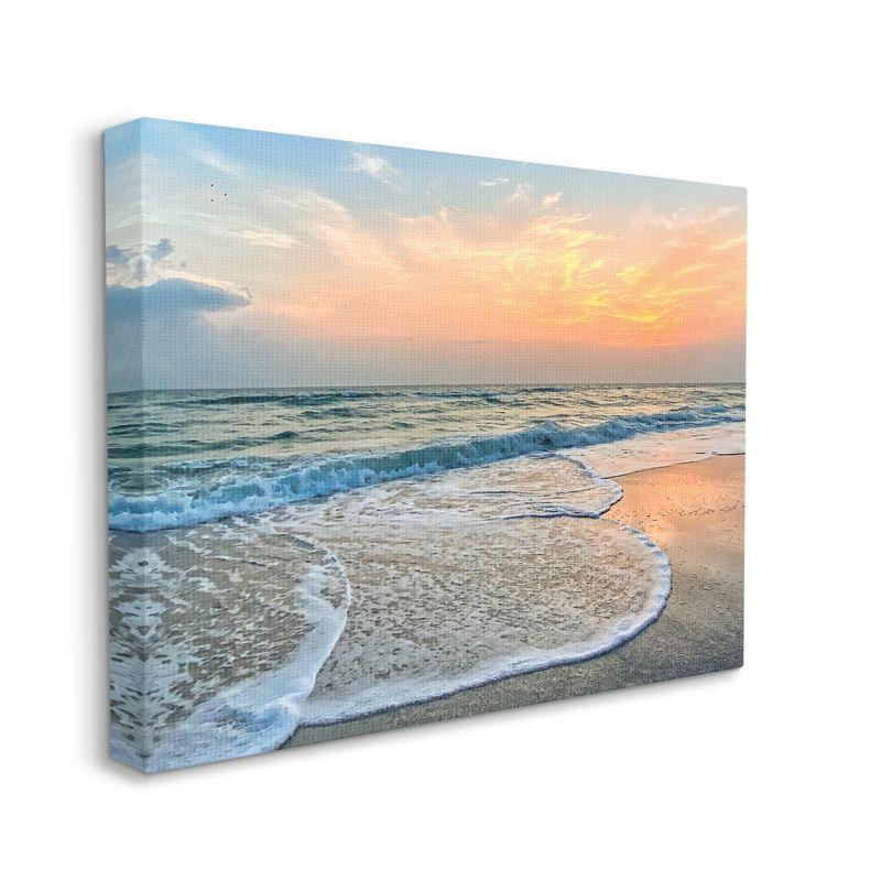 Stupell Industries Vast Panoramic Beach Layered Waves Gallery Wrapped Canvas Wall Art