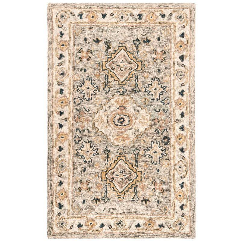 Aspen APN601 Hand Tufted Indoor Accent Rug - Moss/Ivory - 3'x5' - Safavieh