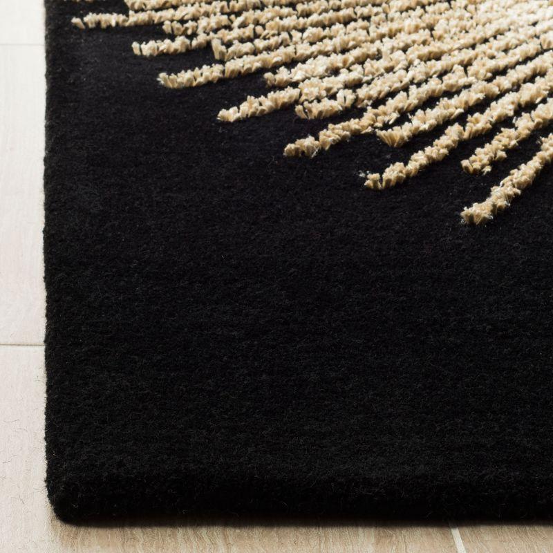 Soho SOH655 Hand Tufted Indoor Area Rug - Black/Beige - 7'6"x9'6" - Safavieh