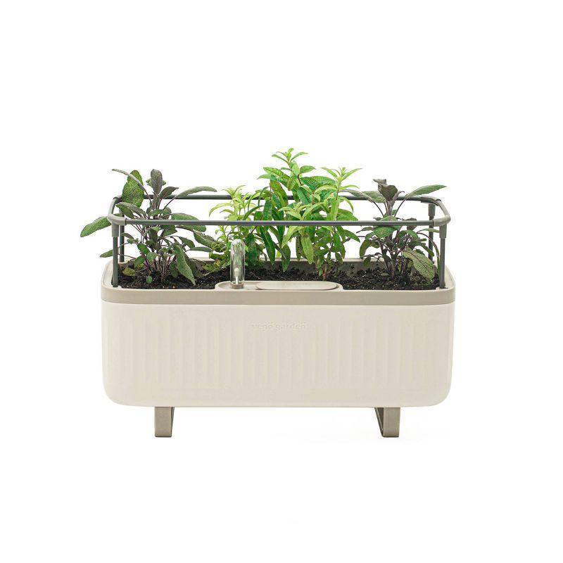 Vego Garden Mini Herb Plastic Outdoor Pot Planter with Trellis