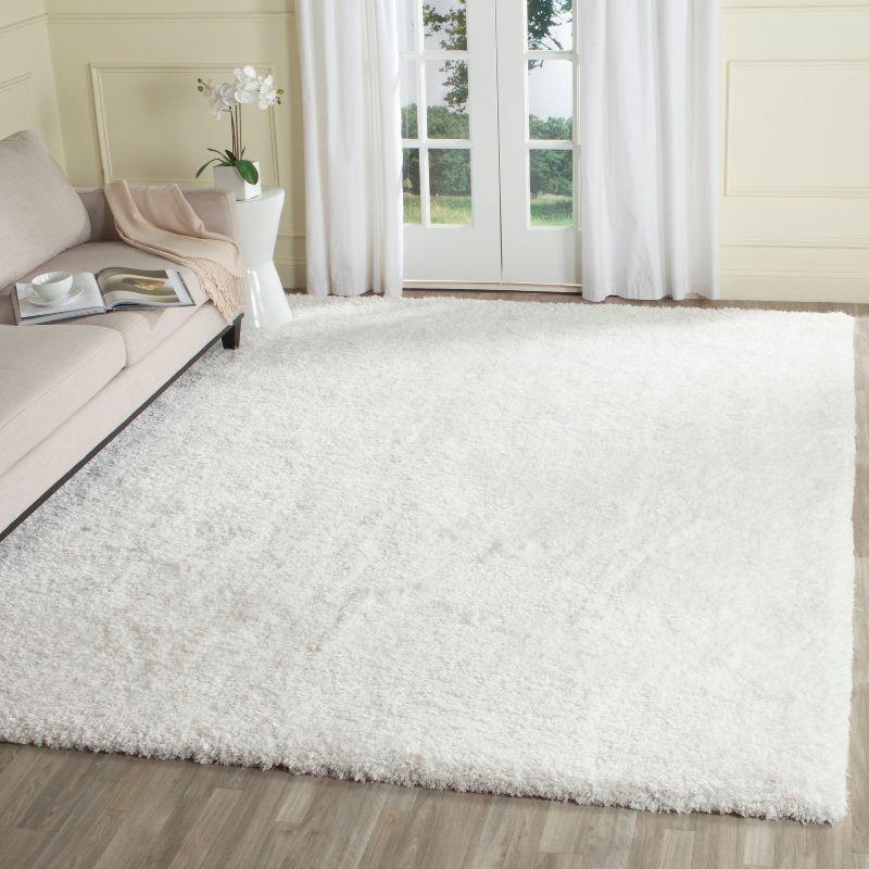 Supreme Shag SGS621 Hand Tufted Indoor Area Rug - Ivory - 8'x10' - Safavieh