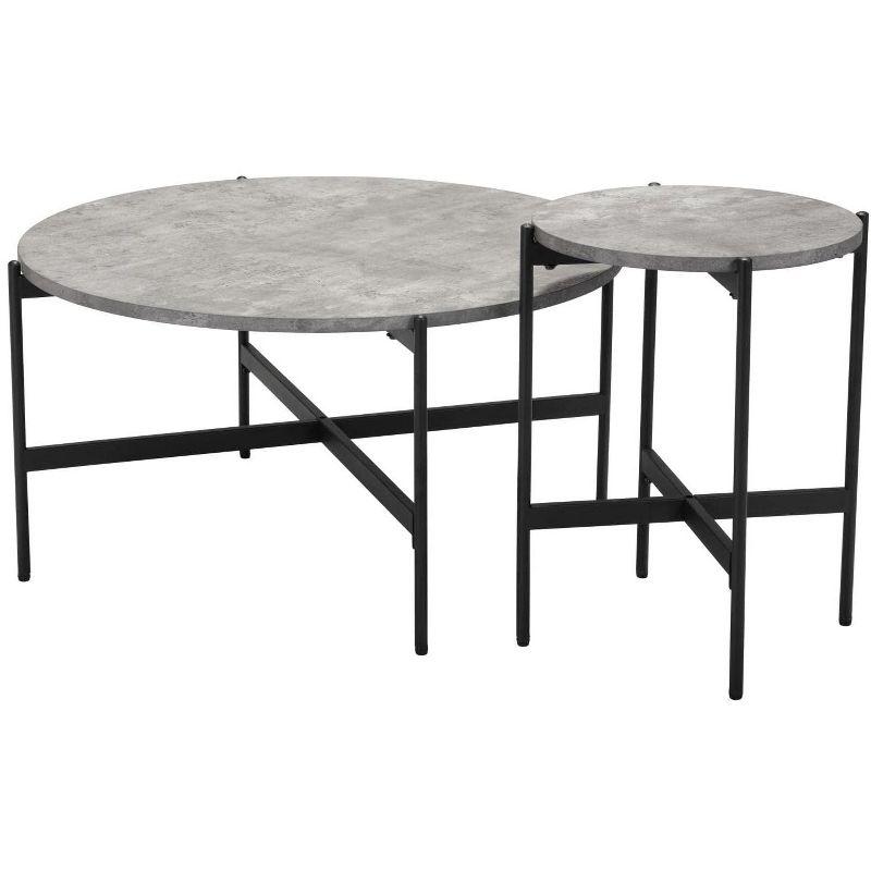 Zuo Malo Coffee Table Set Gray & Black