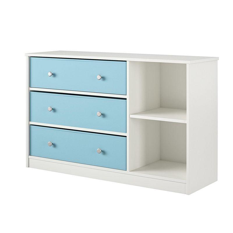 Ameriwood Home Mya Park Wide Dresser with 3 Fabric Bins