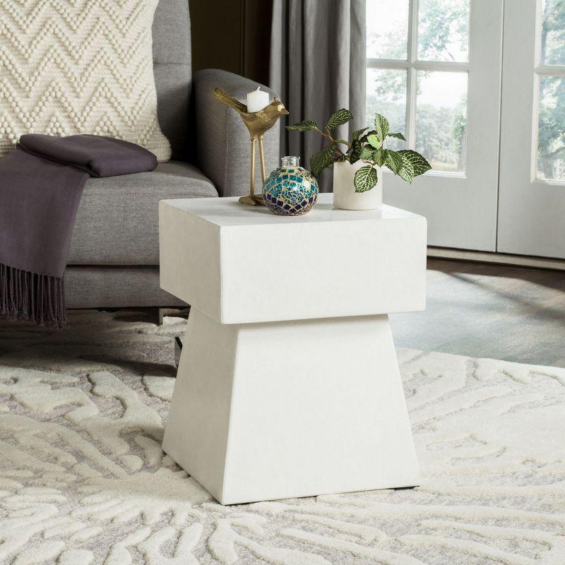 Zen Indoor/Outdoor Mushroom Modern Concrete 181 Inch H Indoor/Outdoor Accent Table - Ivory - Safavieh