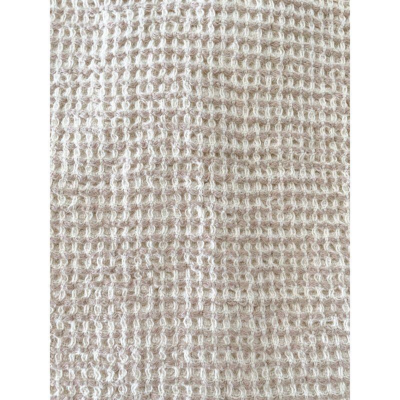 Mini Waffle with Striped Edge Cotton Bath Towel - Anaya