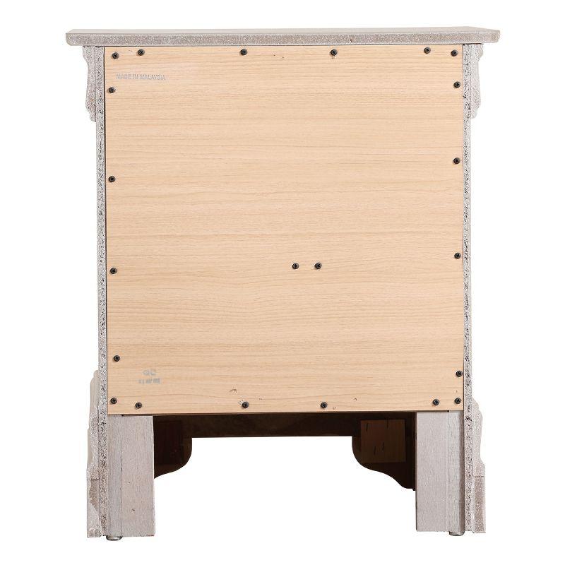 Passion Furniture Lorana 2-Drawer Champagne Nightstand (24 in. H x 21 in. W x 16 in. D)