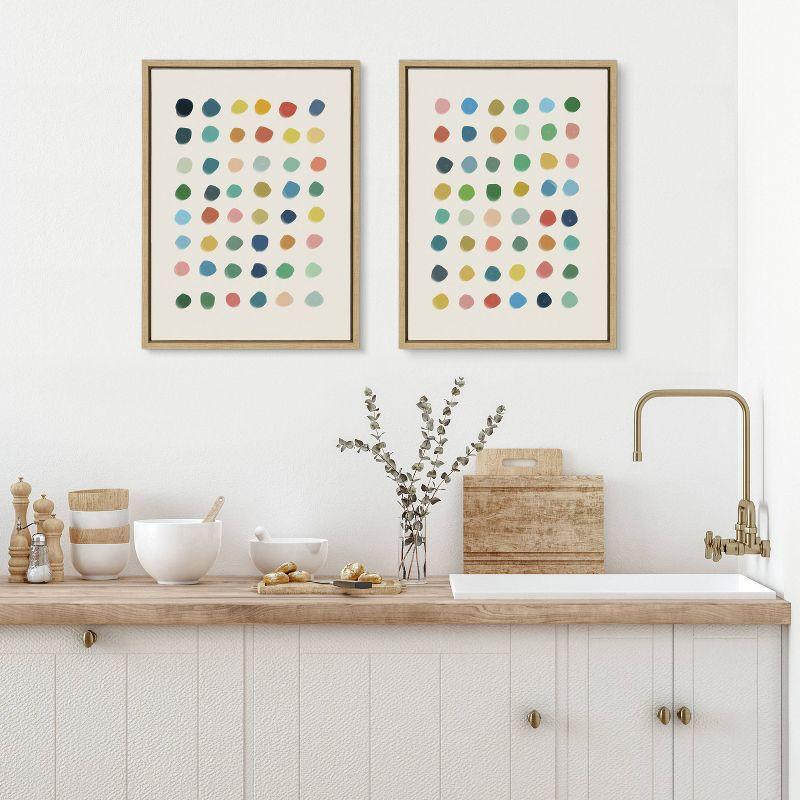 Kate & Laurel All Things Decor (Set of 2) 18"x24" Sylvie Meditation 1 and 2 Framed Canvas Wall Arts by Kelly Knaga Natural
