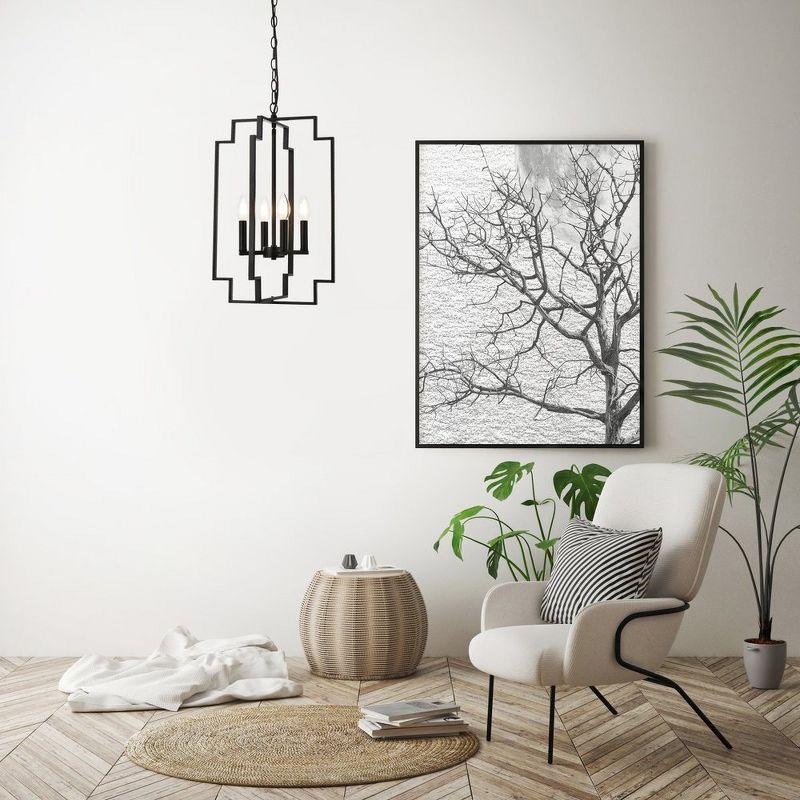 Elegant Lighting Rosenfeld 4 lights pendant in black