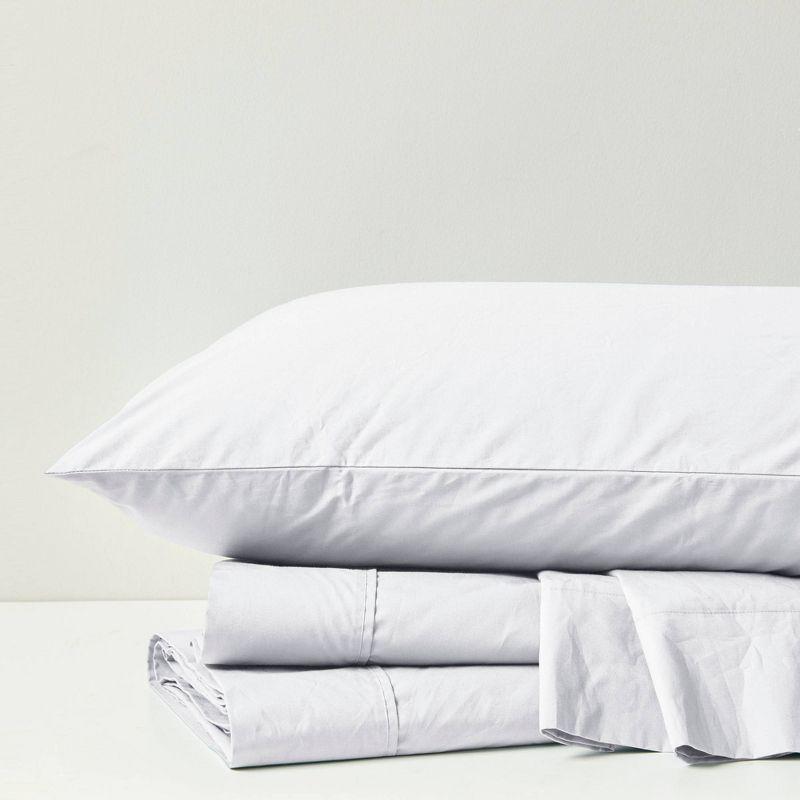 Madison Park Peached Percale 200 Thread Count Relaxed Cotton Percale Sheet Set