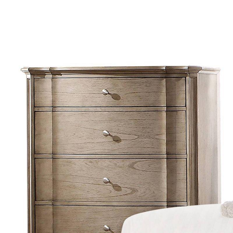 38" Chelmsford Chest Antique Taupe - Acme Furniture: 5-Drawer, No Assembly Required, Space Saving