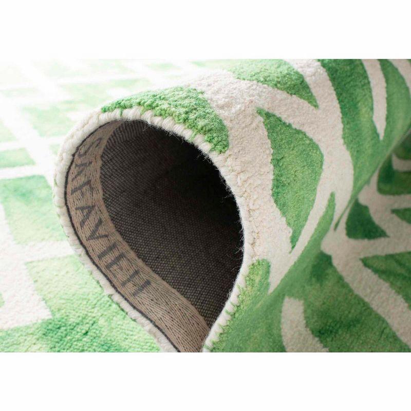 Dip Dye DDY677 Hand Tufted Indoor Area Rug - Green/Ivory - 5'x8' - Safavieh