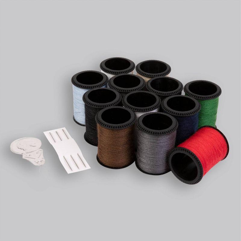 Fiskars 12pc Hand Sewing Thread: Sewing Kit with Needles, Polyester Material, 12 Pieces