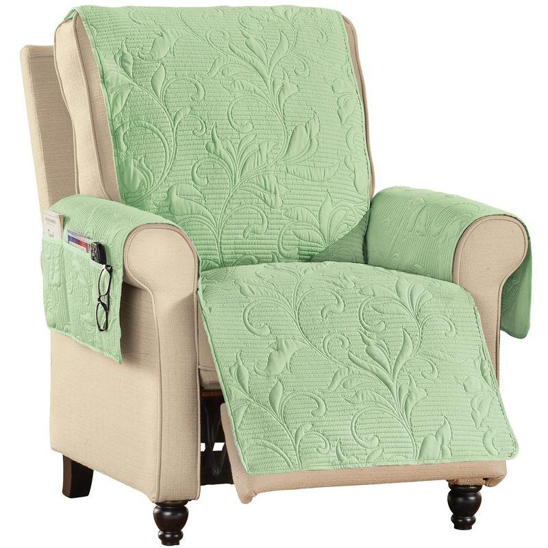 Leaf Scroll Quilted Furniture Protector