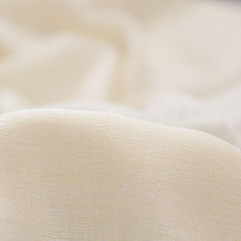 Chanasya 2pk Faux Belgian Flax Semi Sheer Window Curtain Panels - Set of 2 - 52 x 96 Inches Long - Yellow