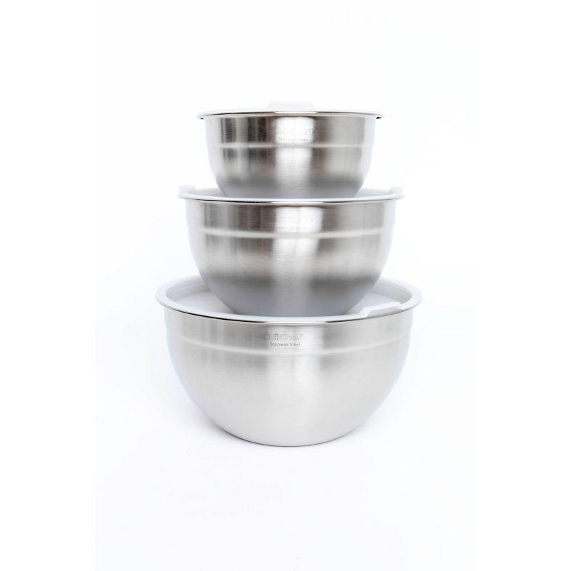 Cuisinart Set of 3 Stainless Steel Mixing Bowls with Lids