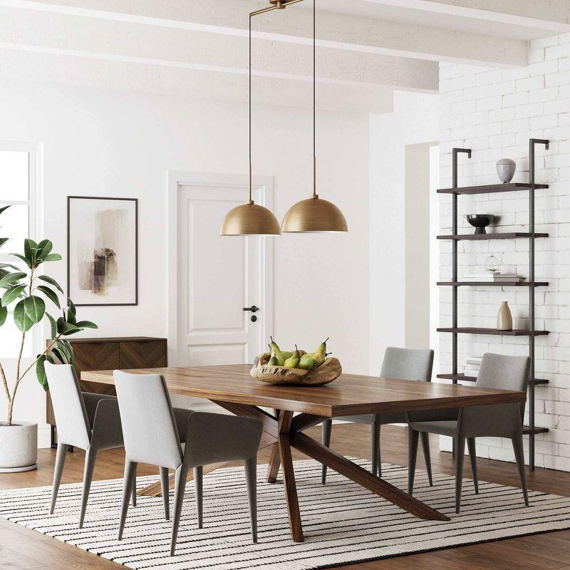 2-Light Pendant Island Light Fixture, Hanging Lights with Metal Shade and Adjustable Cord, for Kitchen