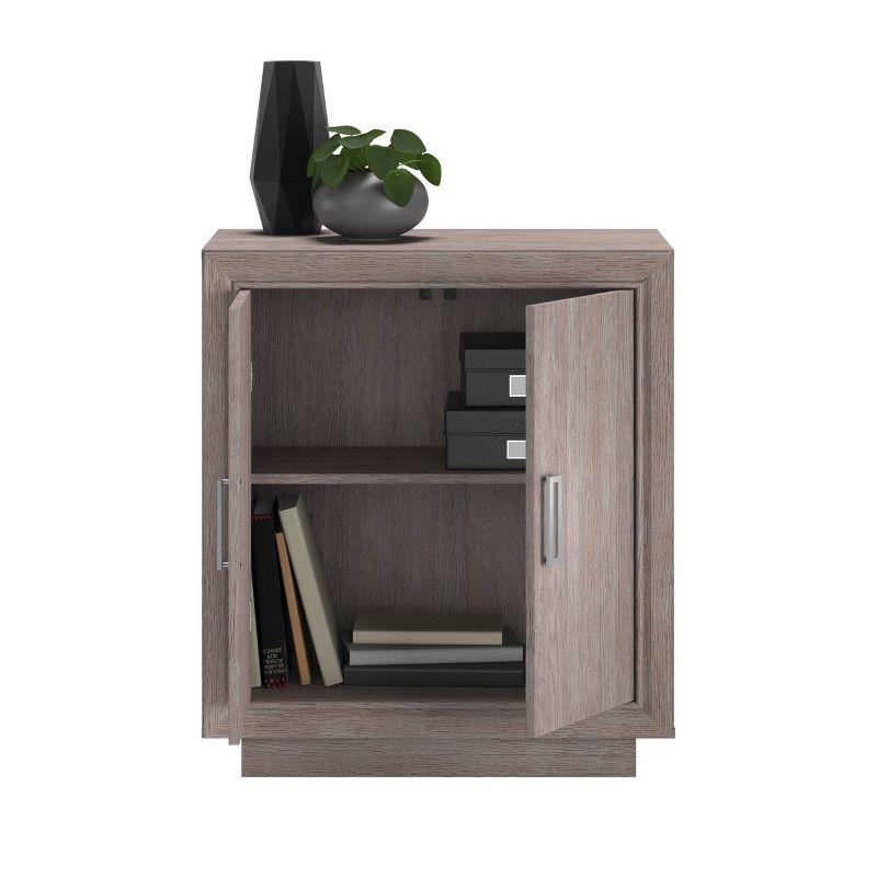 Sauder Hayes Garden 2 Door Office Base Cabinet Ashen Oak