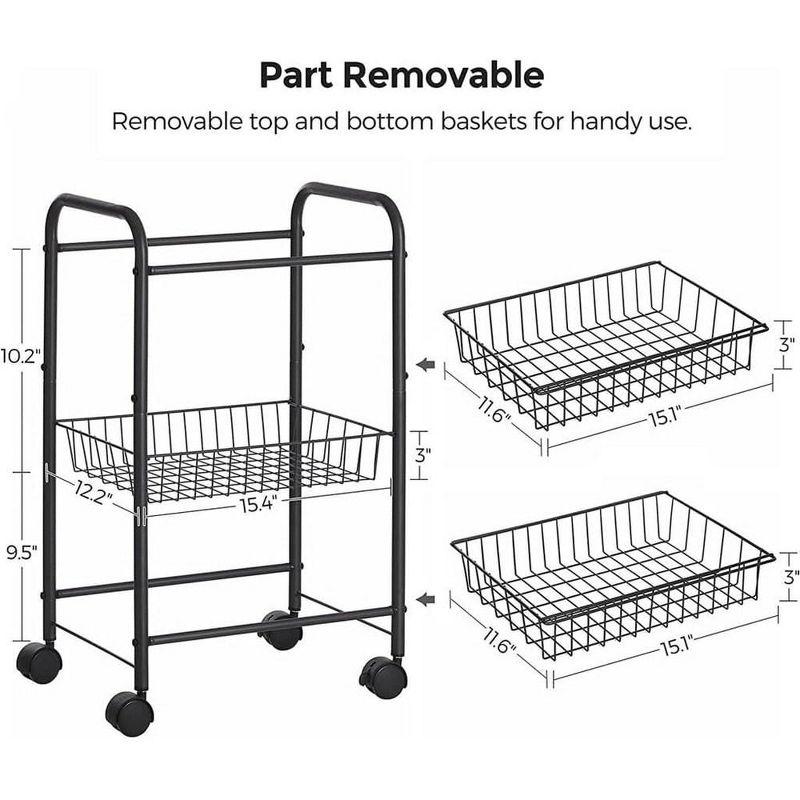 28.3'' H x 16.5'' W Utility Cart with Wheels