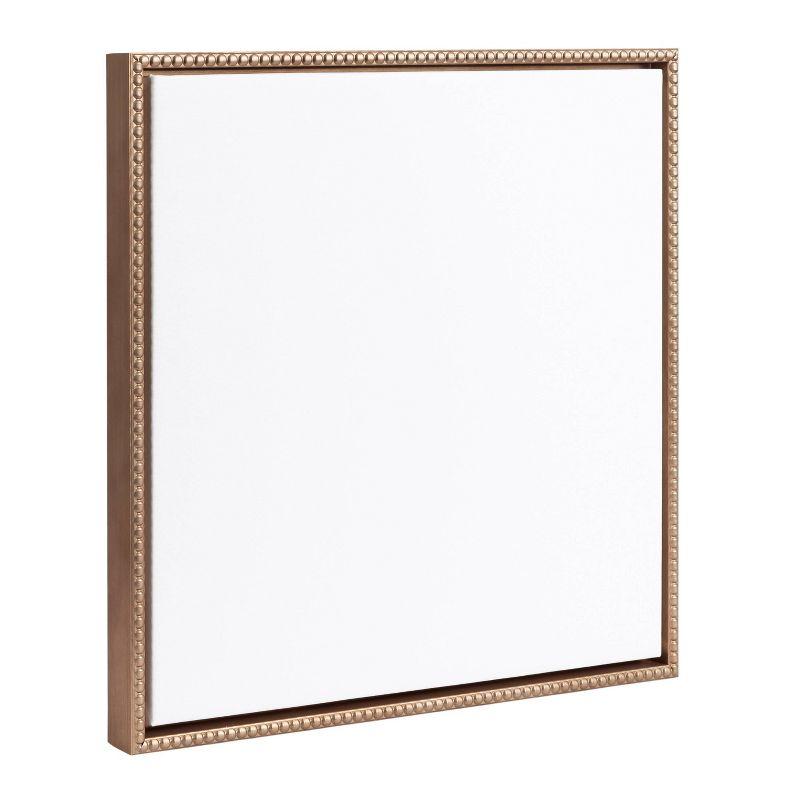 Kate & Laurel All Things Decor 22"x22" Sylvie Beaded Blank Vintage Framed Canvas Wall Art Gold: Transitional Style, Modern Art