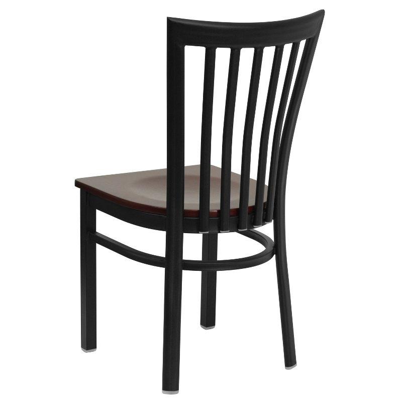 Flash Furniture Black School House Back Metal Restaurant Chair