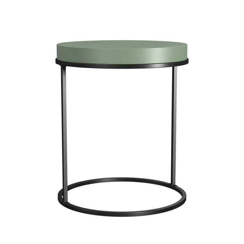Cortney's Collection Perry Round Accent Table, Sage Green