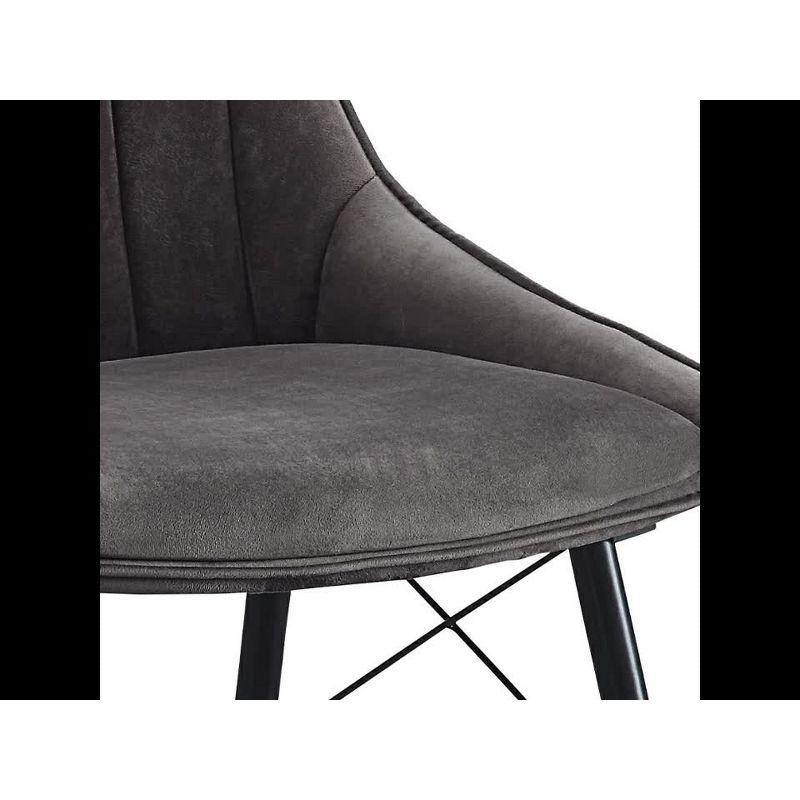 24" Abraham Accent Chair: Upholstered, Armless Design, Wood/Metal Frame - Acme Furniture