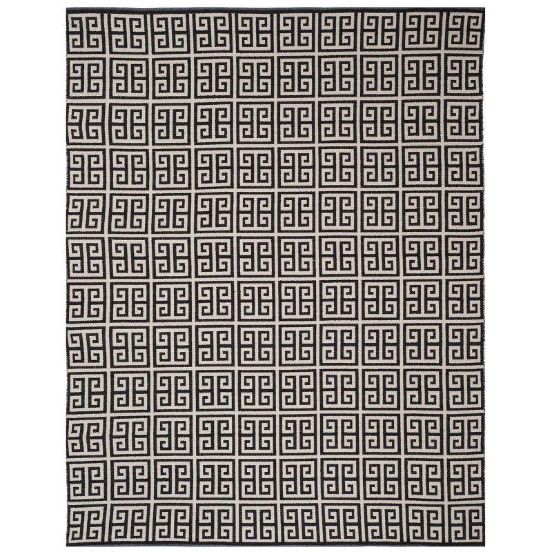Montauk MTK724 Hand Woven Indoor Area Rug - Black/Ivory - 8'x10' - Safavieh.