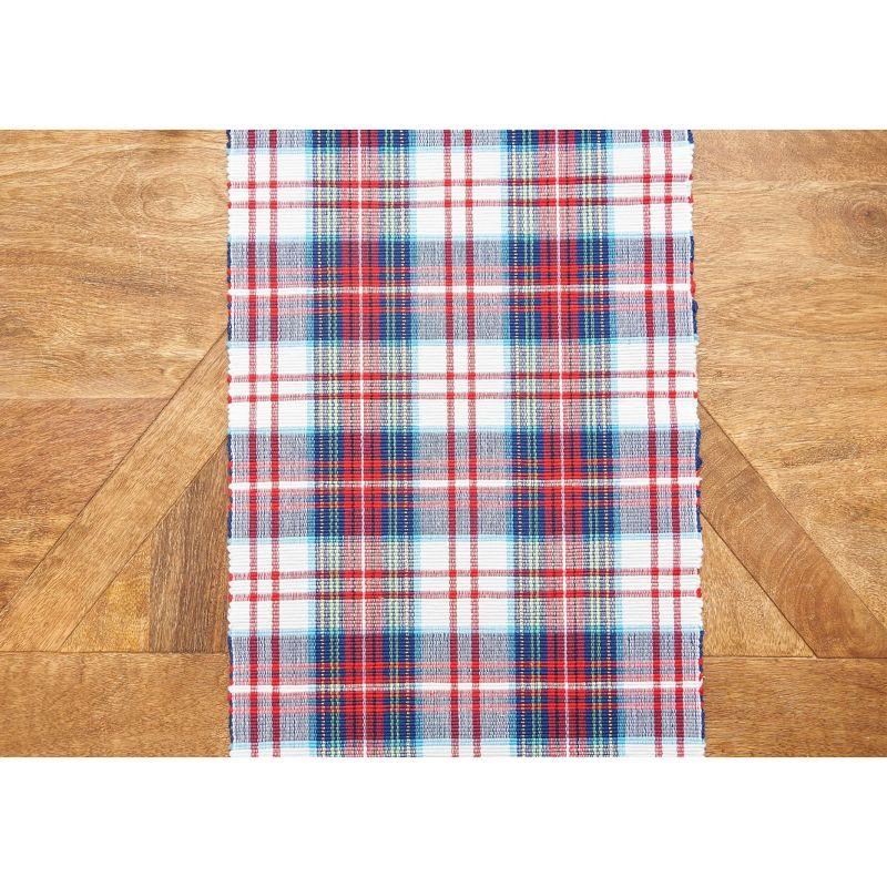 C&F Home Morris Plaid Red and Green Woven Table Runner