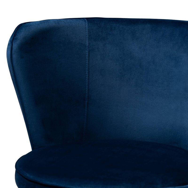 2pc Farah Velvet Fabric Upholstered Metal Dining Chair Set - Baxton Studio