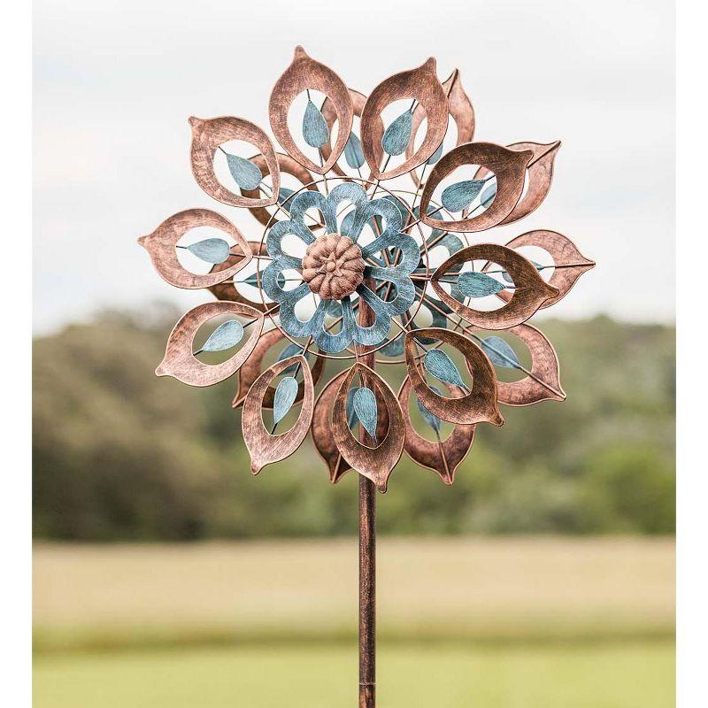 Copper Lily Metal Garden Wind Spinner