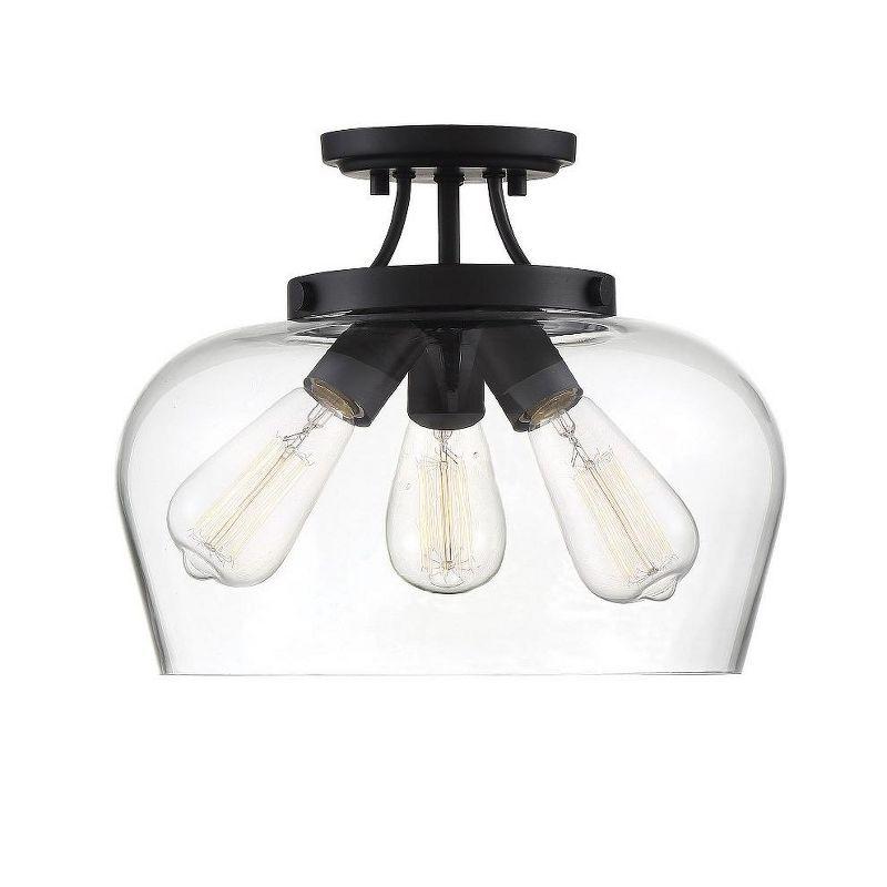 Savoy House Octave 3 - Light Semi-Flush Mount in  Black