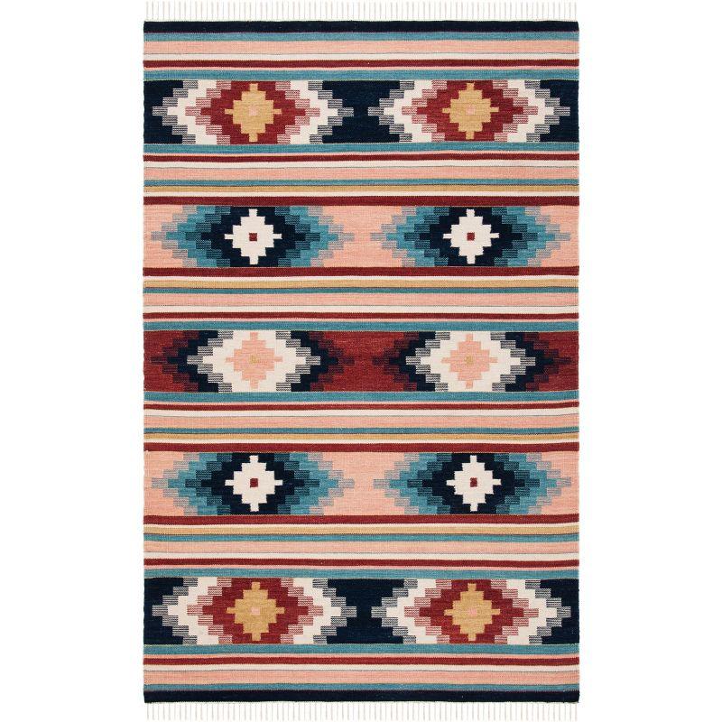Kilim KLM713 Hand Woven Area Rug - Light Pink/Blue - 3'x5' - Safavieh.