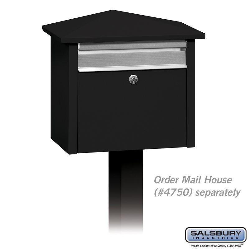 Salsbury Industries Mail House Post, Black, 3-1/2 in Thickness