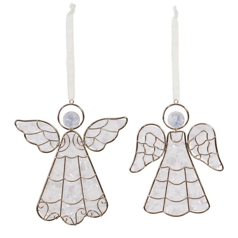 Melrose Metal Framed Angel Ornament (Set of 6)