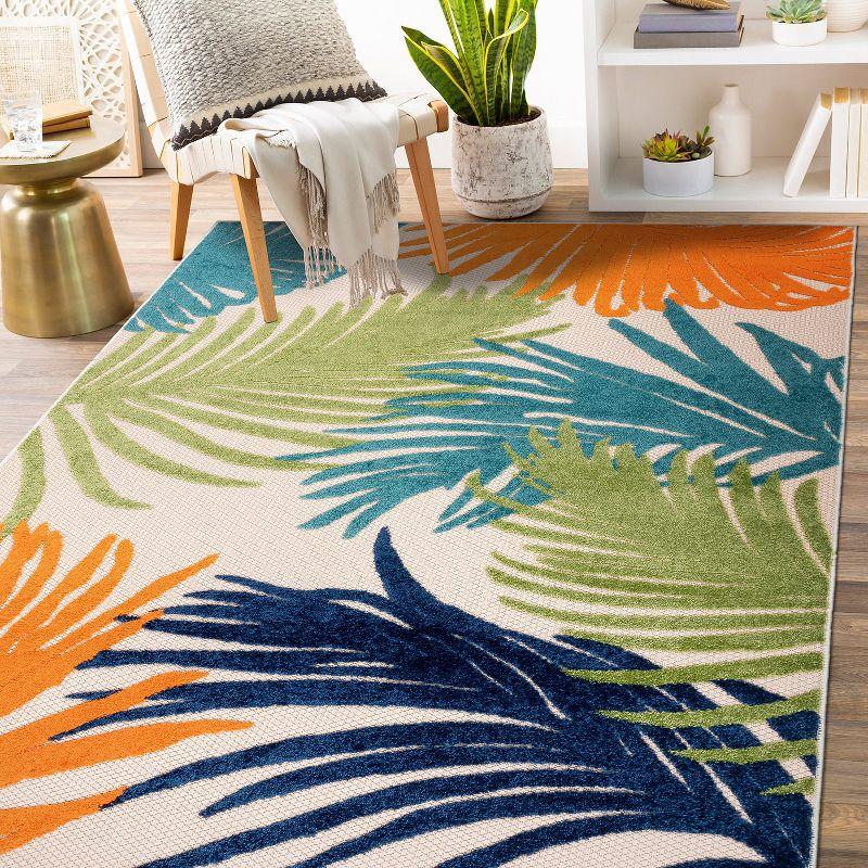 World Rug Gallery Tropical Floral Indoor/Outdoor Area Rug