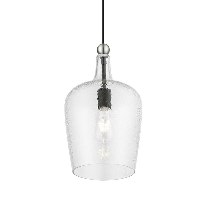 Livex Lighting Avery 1 - Light Pendant in  Black/Brushed Nickel