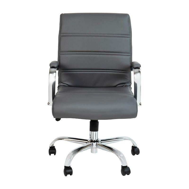 Flash Furniture Mid-Back Executive Swivel Office Chair with Metal Frame and Arms