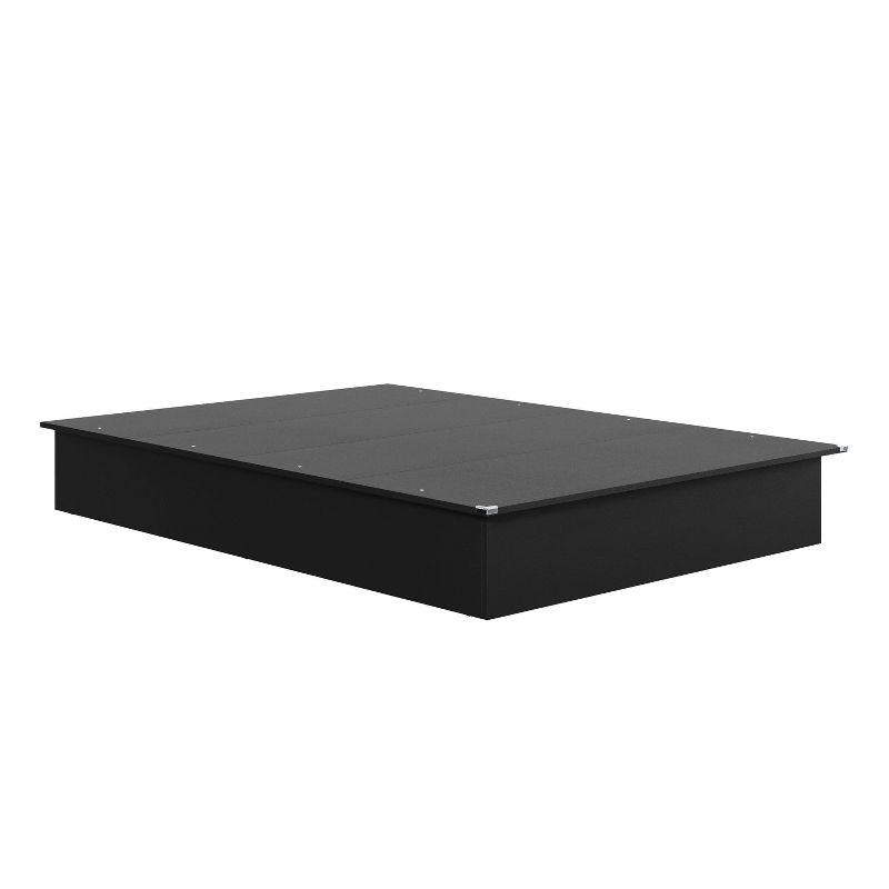 Nexera Full Valere Platform Bed Black: Modern Unupholstered Wood Composite, No Box Spring Needed