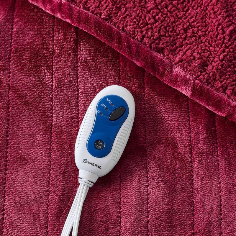 Beautyrest Beautyrest Heated Microlight to Berber Throw