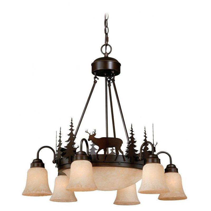 Vaxcel Bryce 9 - Light Chandelier in  Burnished Bronze