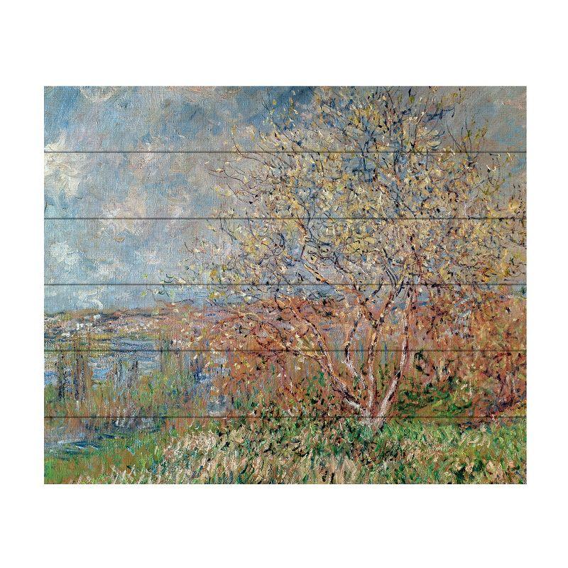 Claude Monet 'Spring 1880' Wood Slat Art-18x22